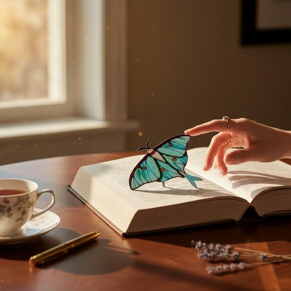 Blue Black Butterfly Acrylic Light Catcher 5.9" - Window Suncatcher - New - Picture 6 of 6